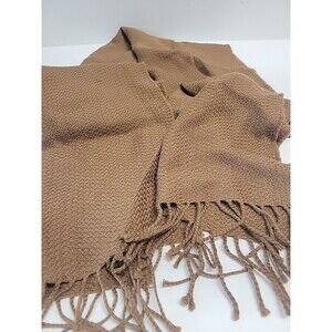 Sol Alpaca‎ Scarf premium alpaca brushed unisex Brown classic minimalist 12x67